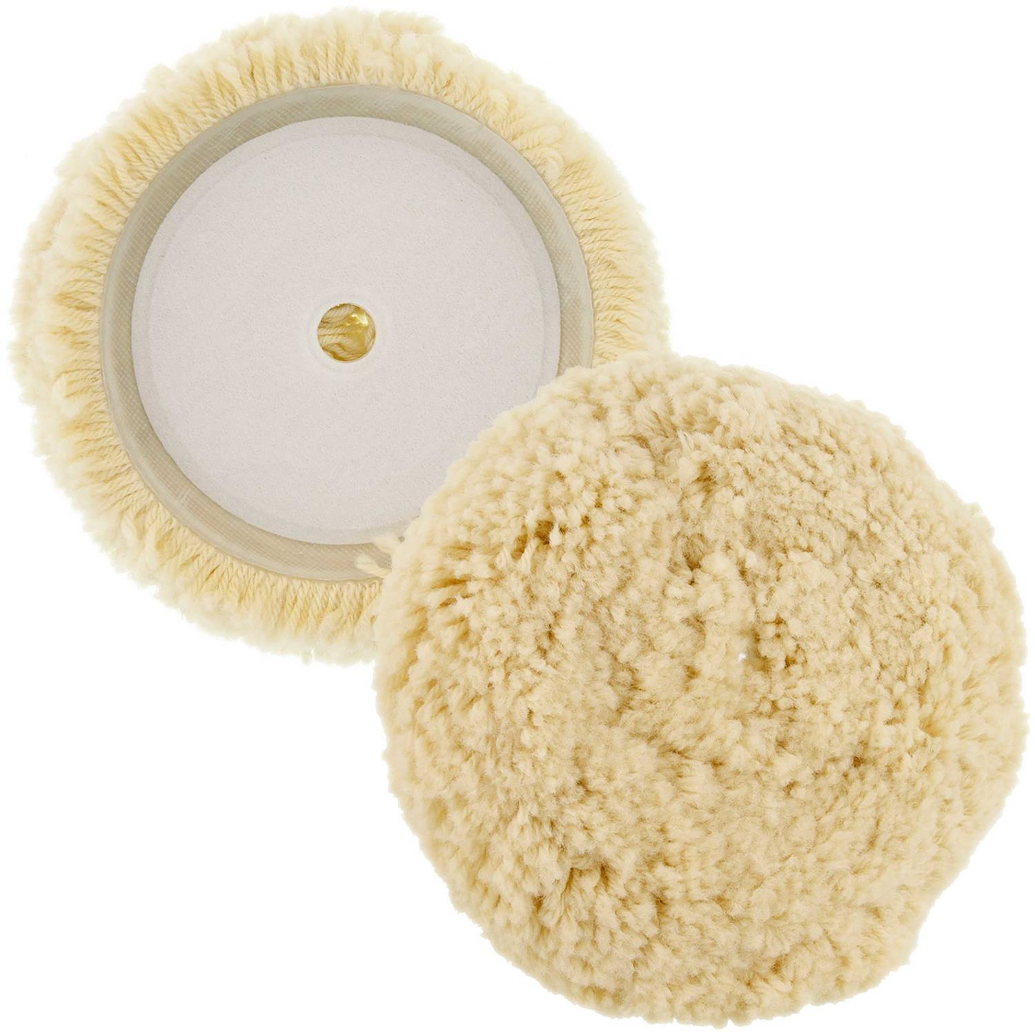 TCP Global 100% Wool Hook & Loop Grip Buffing Pad for Compound Cutting & Polishing - Zenithce
