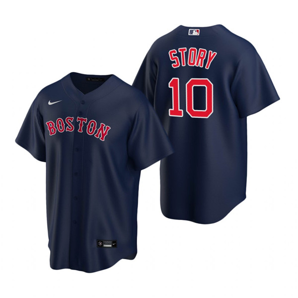 Boston Red Sox #10 Trevor Story Navy Cool Base Stitched Baseball Jersey - Zenithce