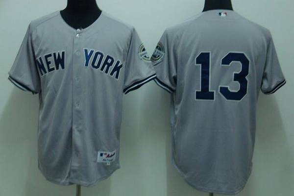 Yankees #13 Alex Rodriguez Stitched Grey Jersey - Zenithce