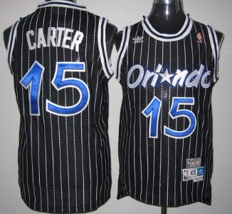 Orlando Magic #15 Vince Carter Black Swingman Throwback Jersey - Zenithce