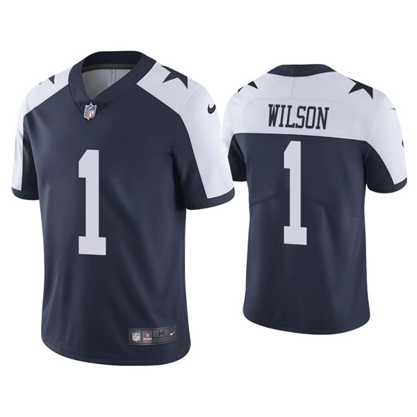 Dallas Cowboys #1 Cedrick Wilson Navy Vapor Limited Stitched Jersey - Zenithce