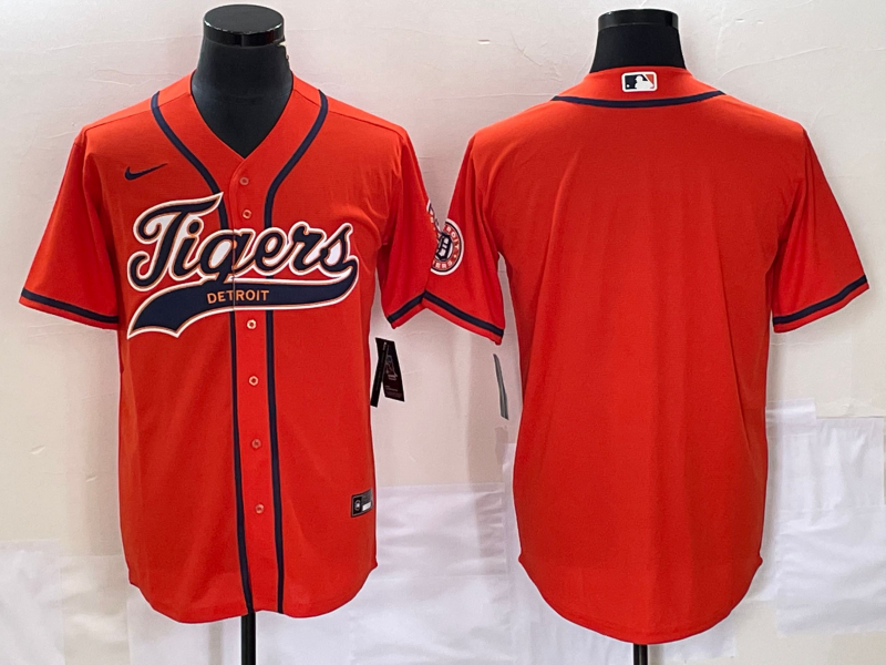 Detroit Tigers Blank Orange Cool Base Stitched Jersey - Zenithce