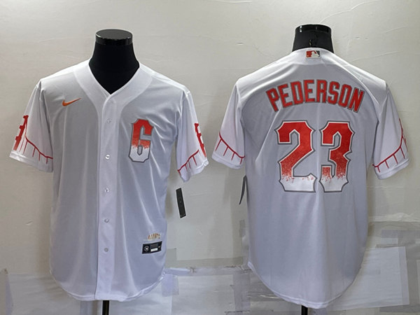 San Francisco Giants #23 Joc Pederson White City Connect Cool Base Stitched Jersey - Zenithce