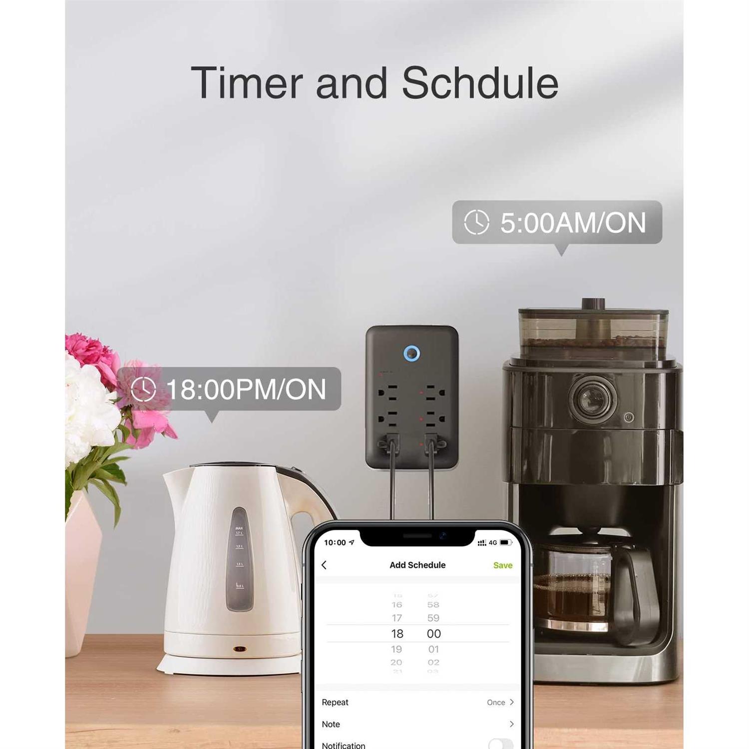 GHome Smart Smart Smart Outlet - Zenithce