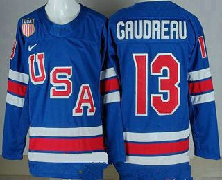 USA #13 Johnny Gudreau Blue 2026 olympics authentic jersey - Zenithce