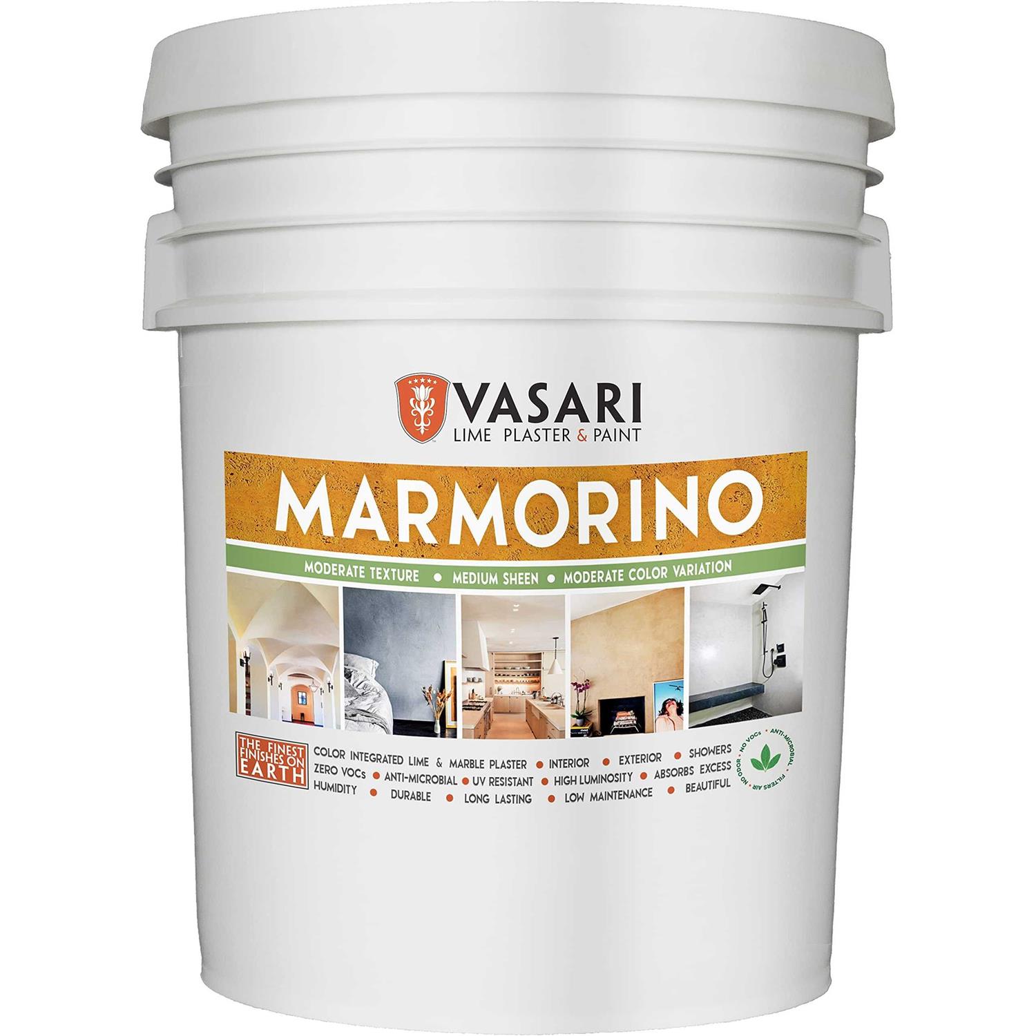 VASARI Lime Plaster & Paint Marmorino Plaster Made from Natural Lime and Powdered Marble |color - Zenithce