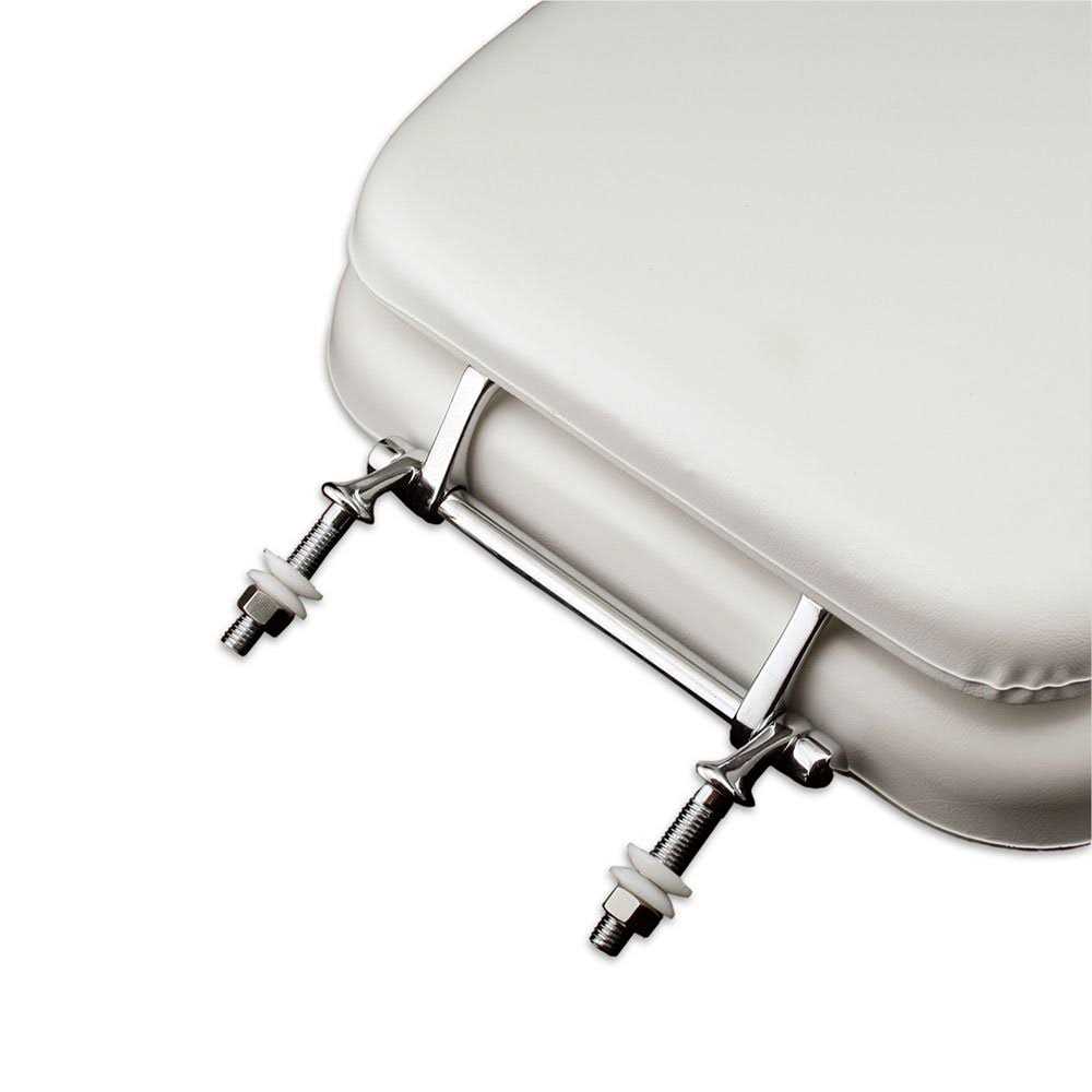 Jones Stephens Decorative Wood Elongated Closed Front Toilet Seat with Cover and Brushed Nickel Hinge - Zenithce