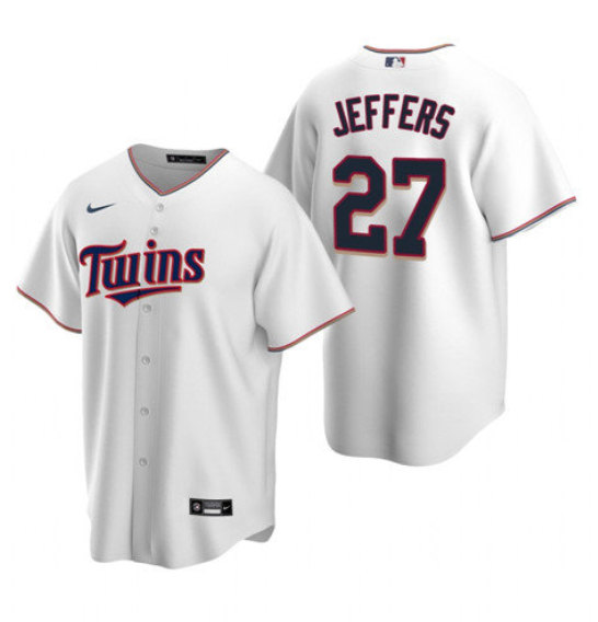Minnesota Twins #27 Ryan Jeffers White Cool Base Stitched Jersey - Zenithce