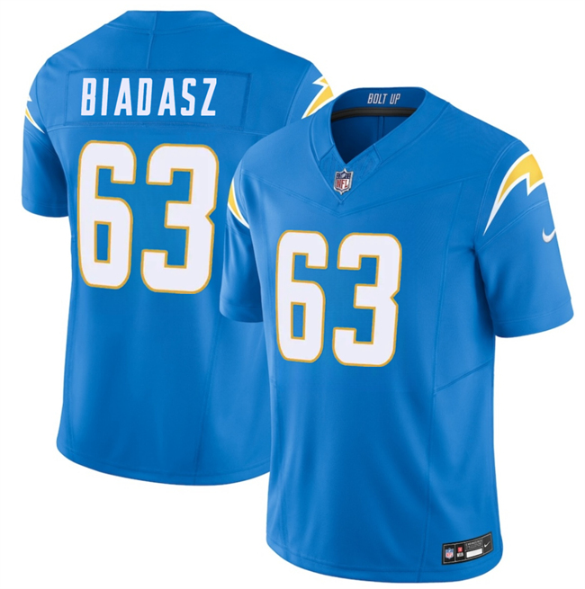Los Angeles Chargers #63 Tyler Biadasz Blue 2026 F.U.S.E. Vapor Limited Stitched Jersey - Zenithce