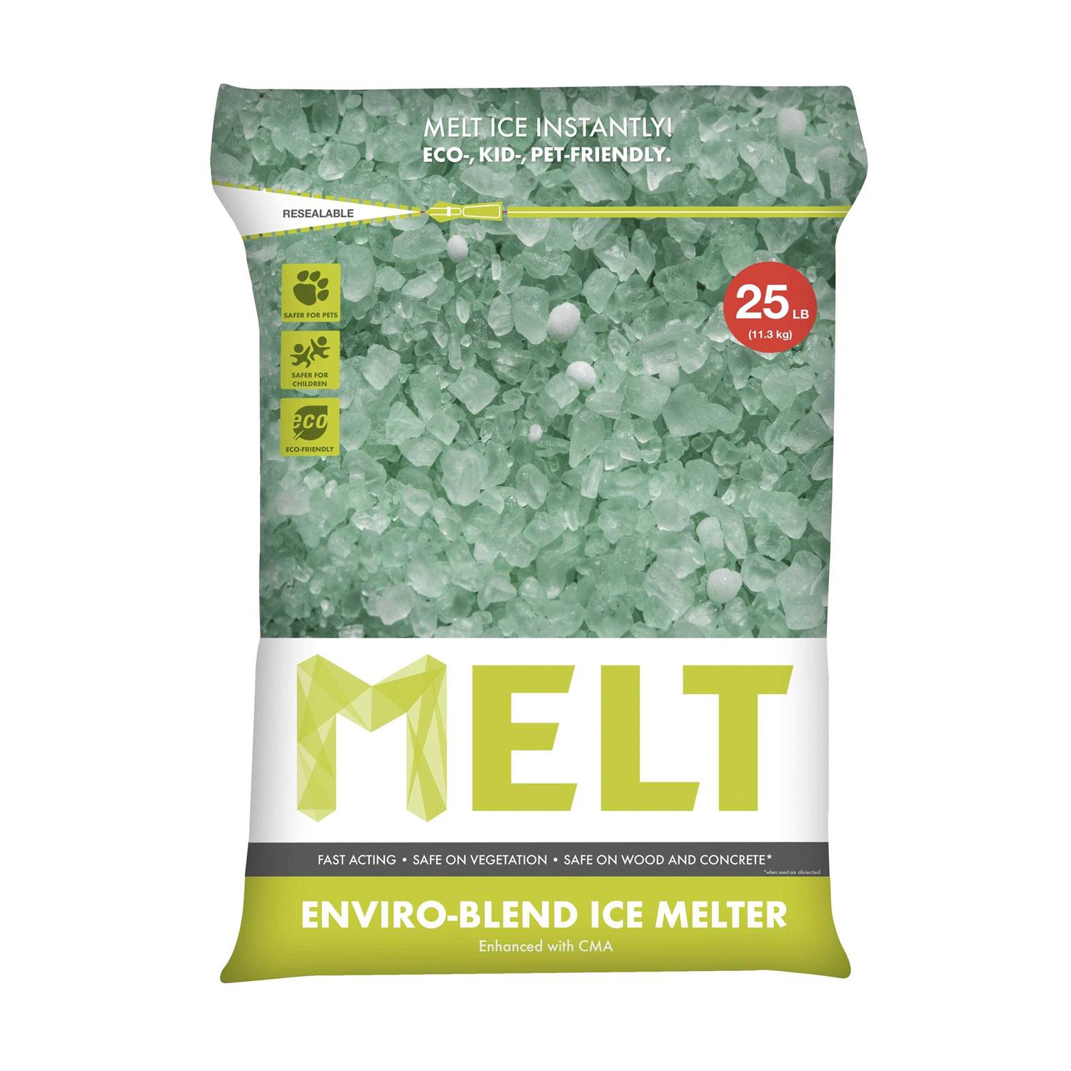 Snow Joe Melt 25 lb. Resealable Bag Calcium Chloride Crystals Ice Melter - Zenithce