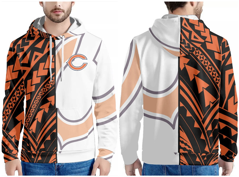 Chicago Bears Black Orange White Pullover Hoodie - Zenithce