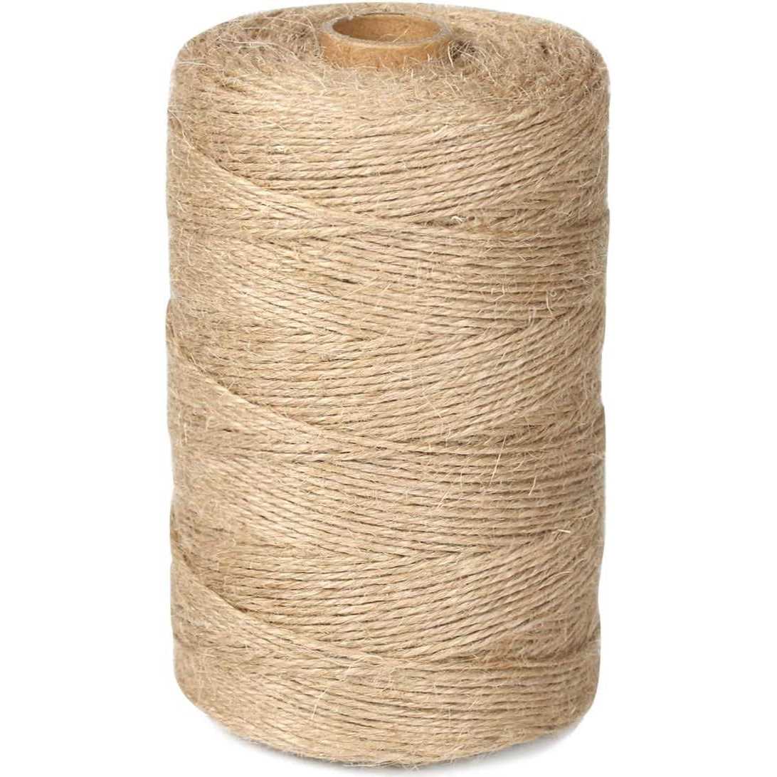 PerkHomy Natural Jute Twine 600 Feet Long Twine String for Crafts Gift Wrapping Packing Gardening Crochet Knitting Macrame Decor - Zenithce
