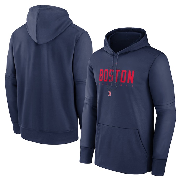 Boston Red Sox Navy Pregame Performance Pullover Hoodie - Zenithce