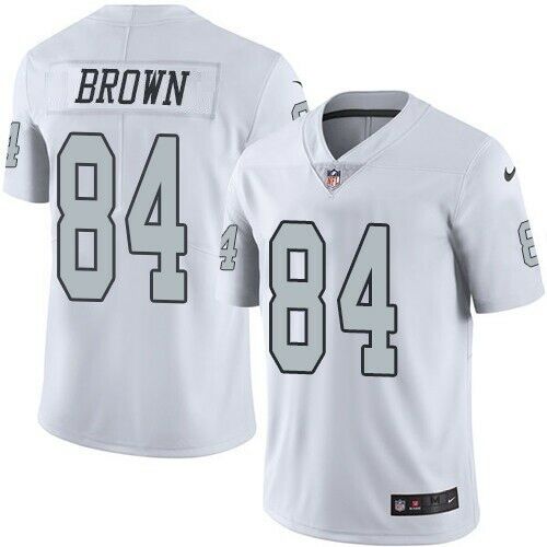 Raiders #84 Antonio Brown White Limited Rush Stitched Jersey - Zenithce