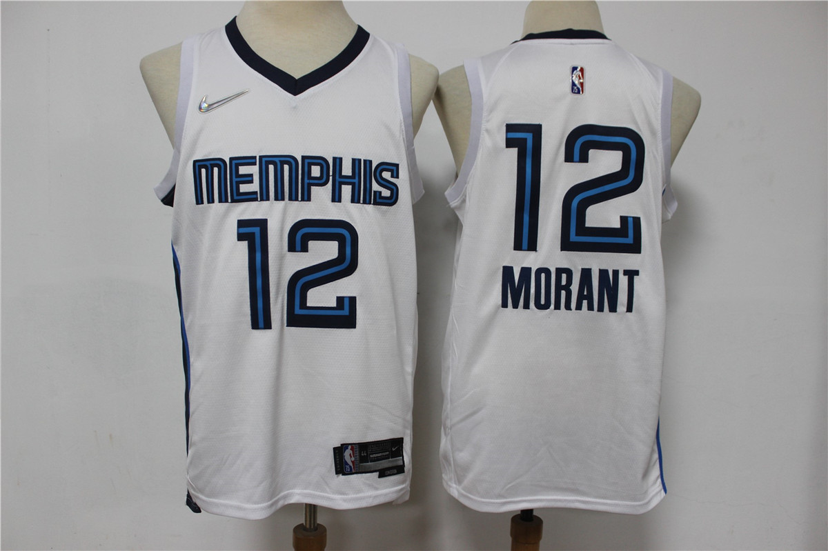 Memphis Grizzlies #12 Ja Morant White 75th Anniversary Diamond 2021 Stitched Jersey - Zenithce