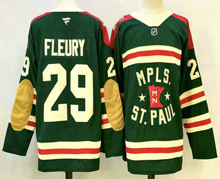 Minnesota Wild #29 Marc Andre Fleury Green Winter Classic Stitched Authentic Jersey - Zenithce
