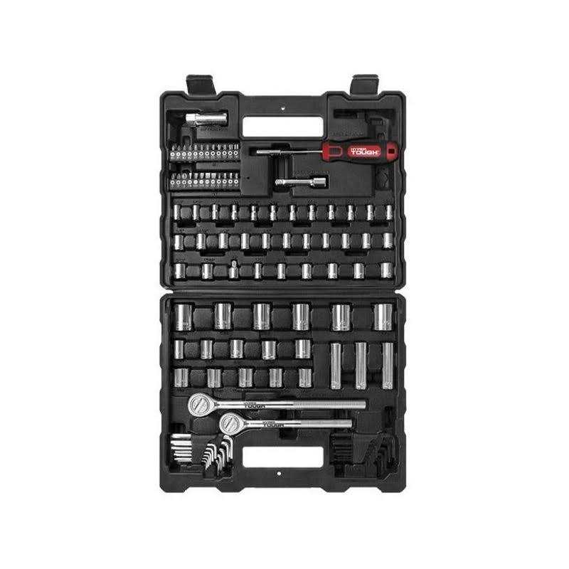 Hyper Tough 104-Piece Screw and Plastic Drywall Anchor Assortment with Case 3308 - Zenithce