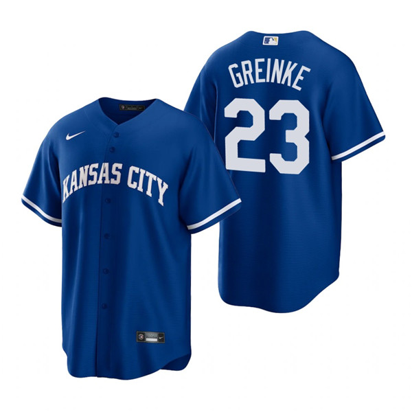 Kansas City Royals #23 Zack Greinke Royal Cool Base Stitched Jersey - Zenithce