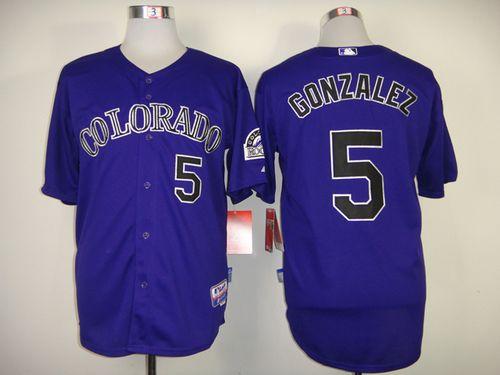 Rockies #5 Carlos Gonzalez Purple Cool Base Stitched Jersey - Zenithce