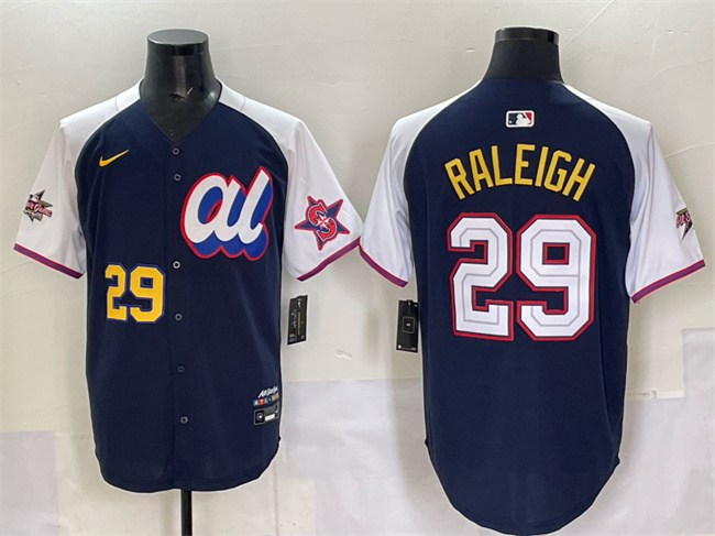 American League #29 Cal Raleigh Navy Alternate 2025 All-Star Edition Limited Stitched Jersey - Zenithce
