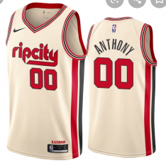Blazers #00 Carmelo Anthony Cream Swingman City Edition 2019-20 Jersey - Zenithce