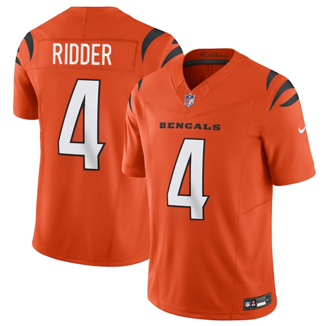 Cincinnati Bengals #4 Desmond Ridder Orange 2025 F.U.S.E. Vapor Untouchable Limited Football Stitched Jersey - Zenithce
