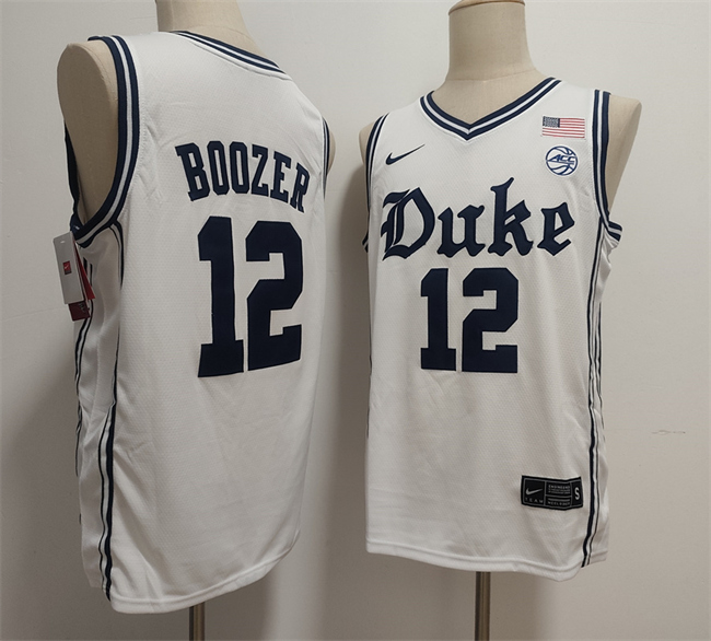 Duke Blue Devils #12 Cameron Boozer White Stitched Jersey - Zenithce