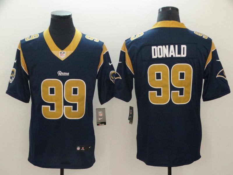 Rams #99 Aaron Donald Navy Vapor Untouchable Limited Stitched Jersey - Zenithce