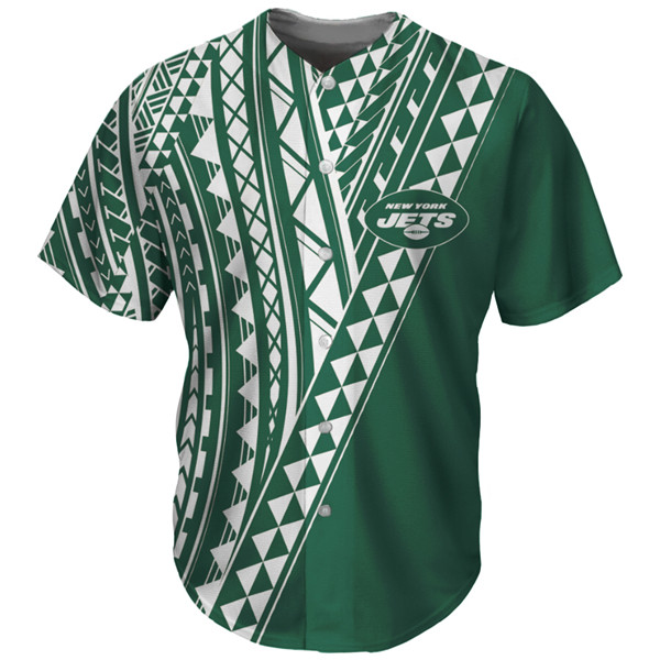 New York Jets Green Baseball Jersey - Zenithce