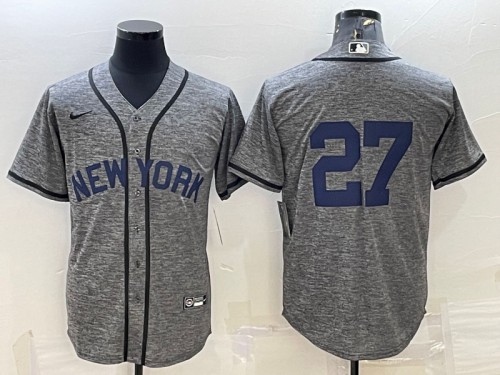 New York Yankees #27 Giancarlo Stanton Gray Cool Base Stitched Jersey - Zenithce