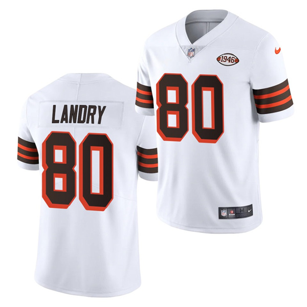 Cleveland Browns #80 Jarvis Landry White 1946 Collection Vapor Stitched Football Jersey - Zenithce