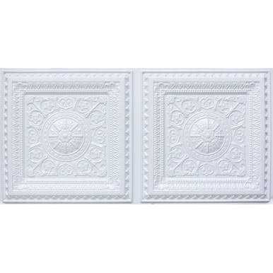 From Plain To Beautiful In Hours Economy 2 ft. x 2 ft. PVC Lay-in Ceiling Tile Pack - Zenithce
