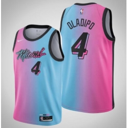 2021 Miami Heat Victor Oladipo 4 Pink Blue City Jersey - Zenithce