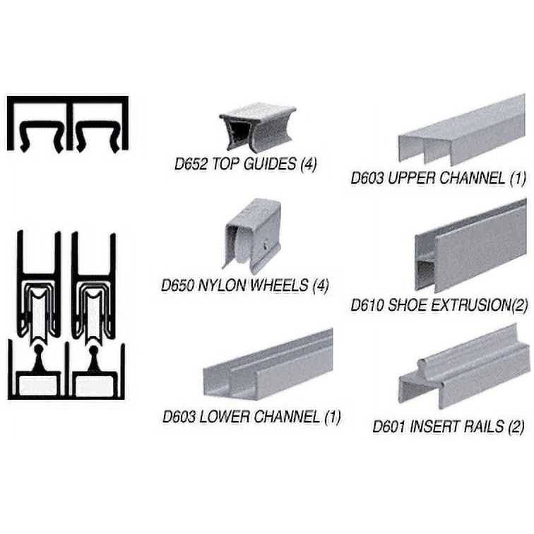 Crl D594a Satin Anodized D594 Aluminum Lower Track - Zenithce