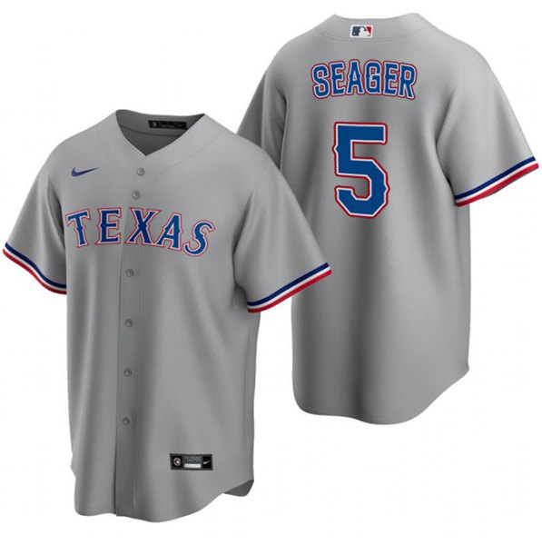 Texas Rangers #5 Corey Seager Gray Cool Base Stitched Baseball Jersey - Zenithce