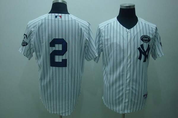 Yankees #2 Derek Jeter White GMS The Boss Stitched Jersey - Zenithce