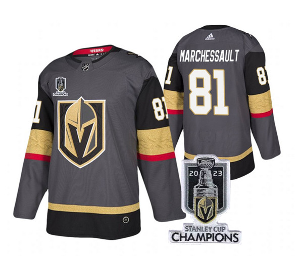 Vegas Golden Knights #81 Jonathan Marchessault Gray 2023 Stanley Cup Champions Stitched Jersey - Zenithce