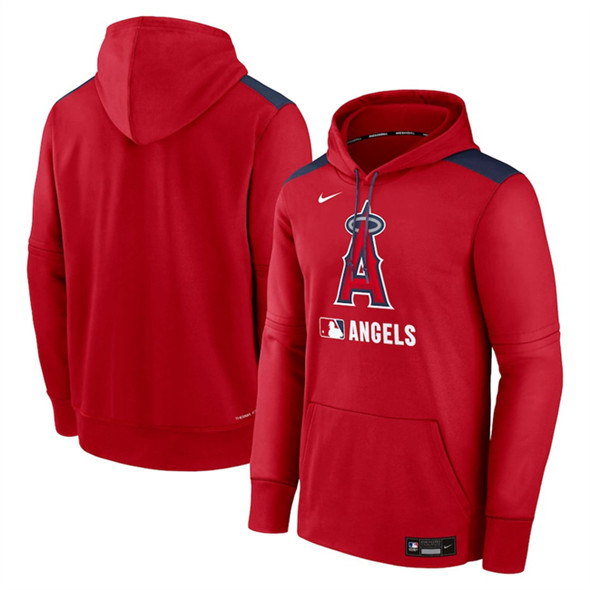 Los Angeles Angels Red Collection Performance Pullover Hoodie - Zenithce