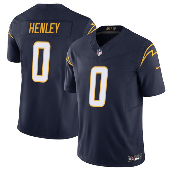 Los Angeles Chargers #0 Daiyan Henley Navy 2025 F.U.S.E Vapor Limited Stitched Jersey - Zenithce