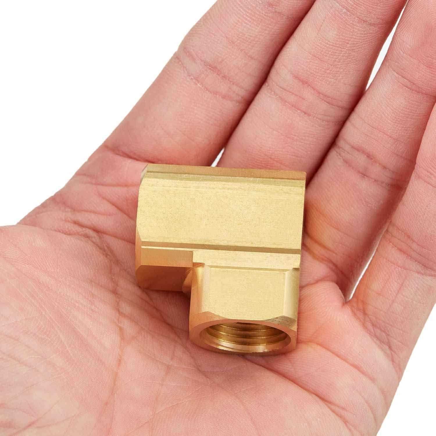 Litorange 2 PCS Metals Brass Pipe Fitting 90 Degree Barstock Street Elbow NPT Male Pipe x NPT Female Pipe - Zenithce