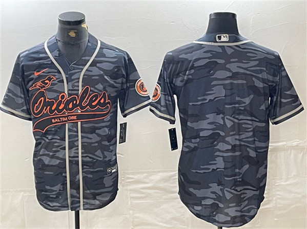 Baltimore Orioles Blank Gray Camo Cool Base Stitched Jersey - Zenithce