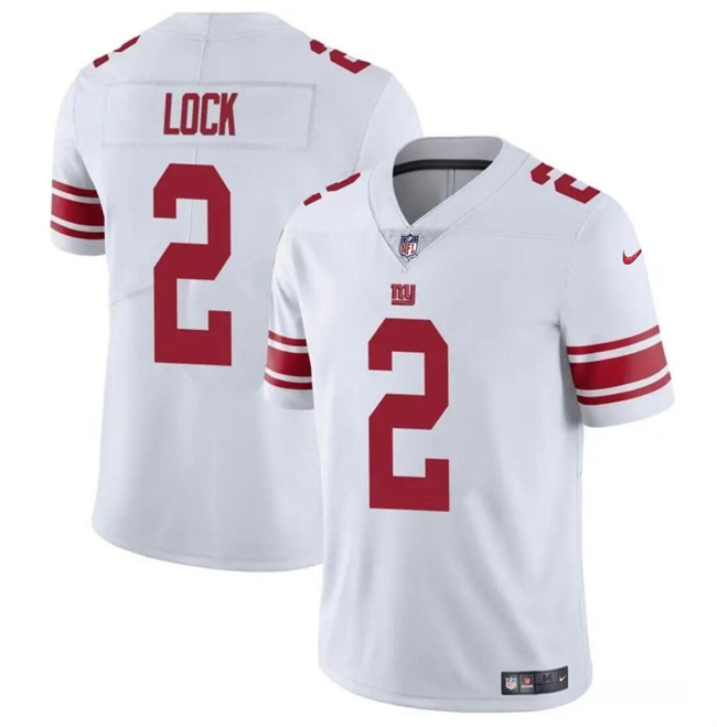 New York Giants #2 Drew Lock White Vapor Untouchable Limited Stitched Jersey - Zenithce