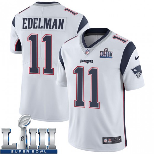New England Patriots #11 Julian Edelman White Super Bowl LIII Vapor Untouchable Limited Stitched Jersey - Zenithce