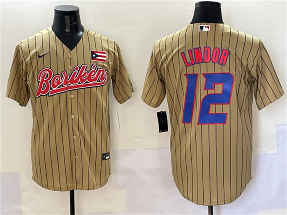 Puerto Rico #12 Francisco Lindor Tan 2023 World Classic Stitched Jersey - Zenithce