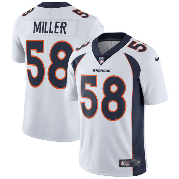 Denver Broncos #58 Von Miller Nike White Vapor Untouchable Limited Stitched Jersey - Zenithce
