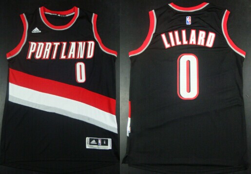 Portland Trail Blazers #0 Damian Lillard Revolution 30 Swingman 2014 New Black Jersey - Zenithce