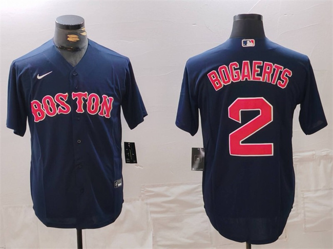 Boston Red Sox #2 Xander Bogaerts Navy Stitched Jersey - Zenithce
