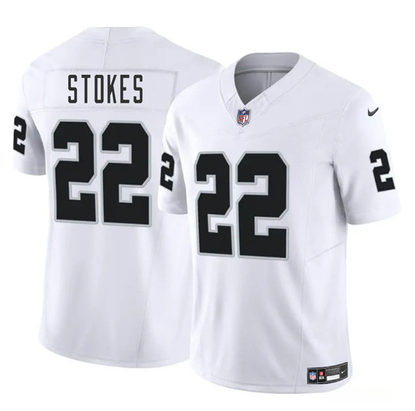 Las Vegas Raiders #22 Eric Stokes White 2025 F.U.S.E. Vapor Stitched Jersey - Zenithce