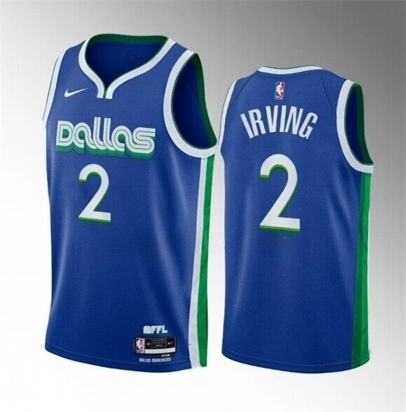 Dallas Mavericks #2 Kyrie Irving Blue City Edition Stitched Jersey - Zenithce