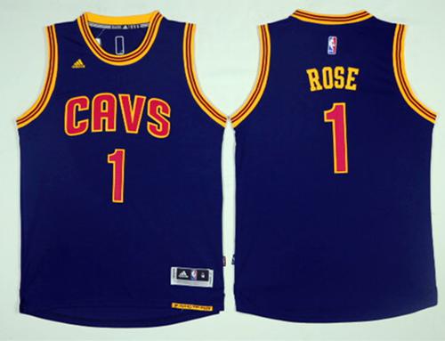 Cleveland Cavaliers #1 Derrick Rose Navy Blue Alternate Stitched Jersey - Zenithce